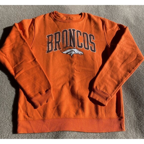 Fanatics Tops - Denver Broncos Sweatshirt Womens Large Orange Fanatics Pro Line Crew Long Sleeve
